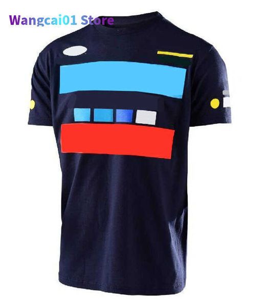 Wangcai01 Erkek Tişörtleri Yaz Yeni Moto Motosiklet Off-Road Binicilik T-Shirt Hayranları Sıradan Kısa Soylu Yarış T-Shirt Erkek ve Kadınlar Downhill Jersey 0307H23