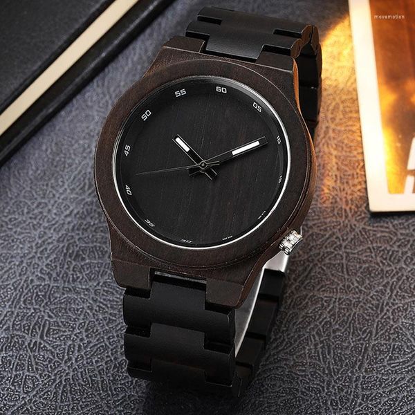 Нарученные часы черные деревянные часы мужской натуральный деревянный корпус для мужчин спортивные повседневные часы Quartz Relogio Masculino Luxury Montre Homme