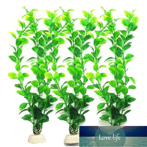 1PC Plantas de água de água verde artificial de algas marinhas vívidas Decorações de plantas de tanque de peixe de plástico para aquário Preço de fábrica Especialista Projeto Qualidade