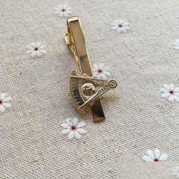 Зажимы Tie Clips 10 шт. Оптовая масонная булавка для груди масонное прошлое мастер -батон