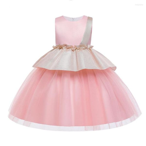 Mädchen Kleider Prinzessin Kleid Zeremonie Kurze Rosa Ballkleid Prom Kleidung Kinder Abend Party Vestidos Blume Mädchen Leistung