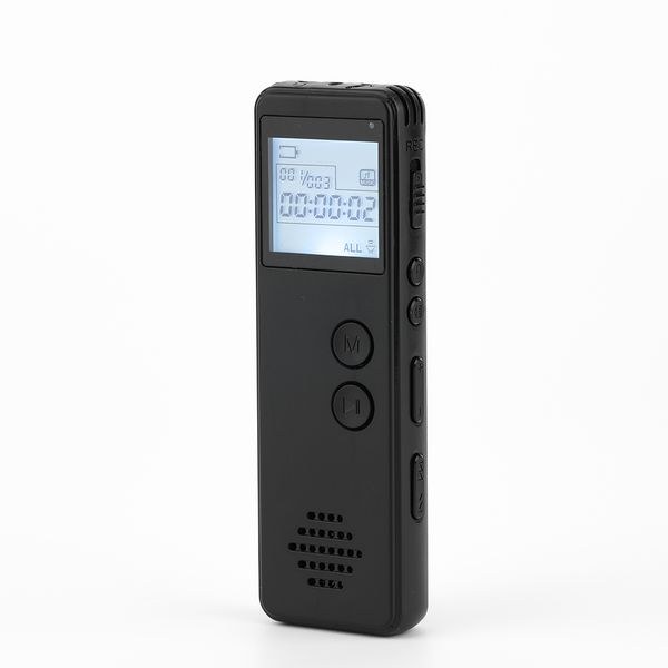 8 GB Speicher Mini-Digitalgeräte Diktiergerät Kleines sprachaktiviertes Aufnahmegerät mit Wiedergabepasswort, Pocket Audio Tape Recorder MP3-Player PQ136