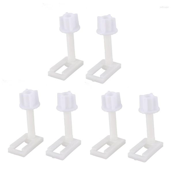 Tampas de assento no vaso sanitário 6pcs parafusos de plástico Diy Fixações ajustes de dobradiças Ferramentas de reparo TIPO: 5 4.4x2.4cm