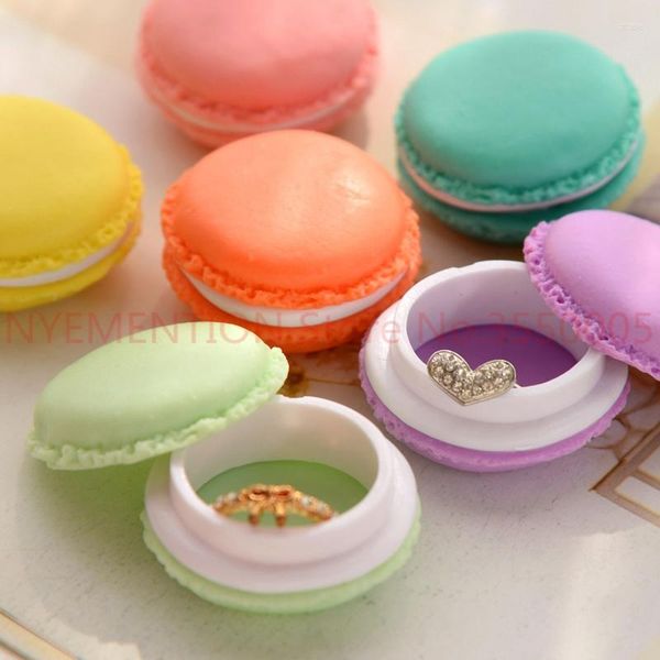 Decorazioni natalizie Mini Macaron Scatola portaoggetti per gioielli/custodia Zakka Titolare Organizzatore Decorazione domestica Regali di compleanno 200 pezzi