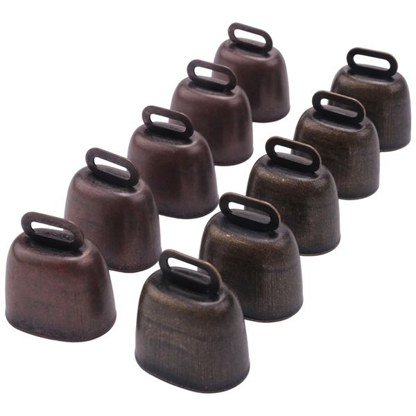 Kleine Tierbedarf 10PCS Kuh Pferd Schaf Glocken Weiden Messing Glocke Retro Glocke Für Kupfer Noise Maker 230307