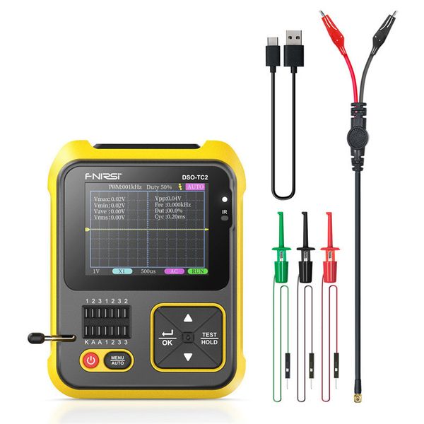 DSO-TC2 Handheld Oszilloskop Transistor Detektor Digital Oszilloskop LCR Meter Widerstand Meter Kapazität Meter