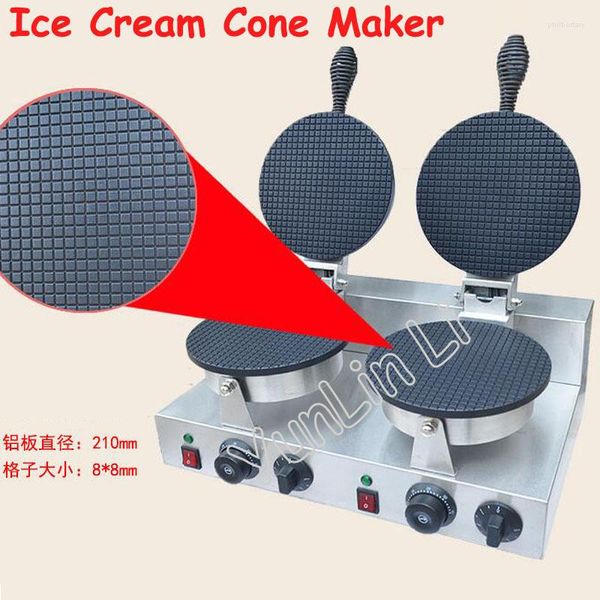 Macchina per il pane Macchina per cono di ghiaccio a doppia piastra Testa elettrica Forno per waffle Forno rotondo FY-2A
