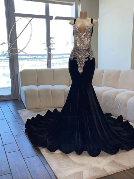Роскошная милая платье для выпускного вечера для чернокожих девушек хрустальные платья по случаю дня рождения русалка вечернее платье Robe de Bal