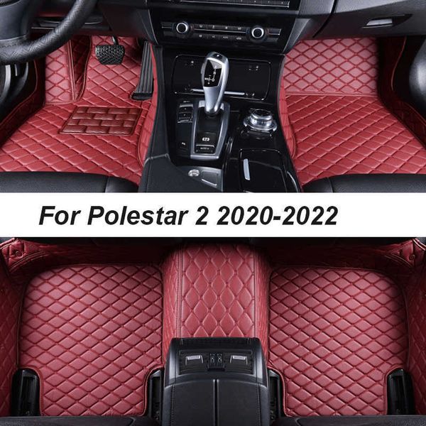 Tappetini per auto per Polestar 2 2020-2022 DropShipping Center Accessori per interni auto Tappeti in pelle Tappetini per piedi R230307