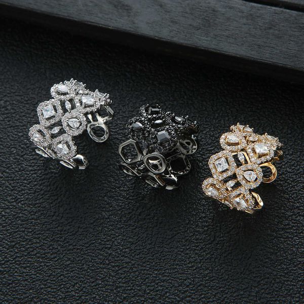 Cluster Rings Bee Nest Luxury Party Statement Anelli impilabili per le donne Wedding Cubic Ziron CZ Wedding Dubai Bridal Finger Ring J2039 G230228 G230307