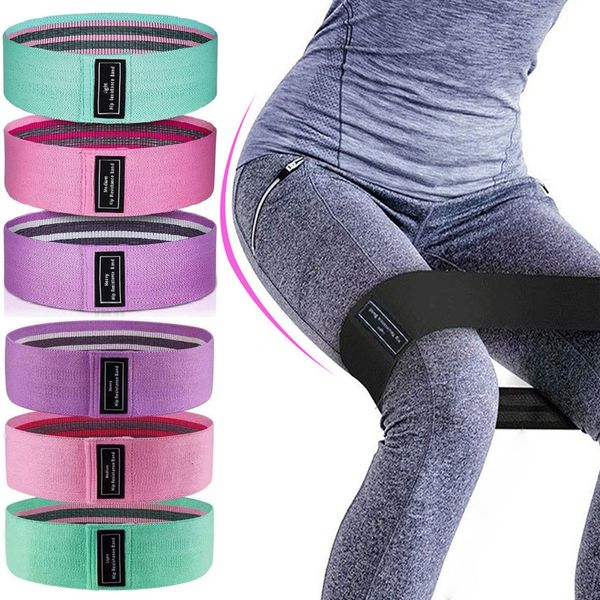 Bandas de resistência antiderrapante borracha quadril glúte espólio banda círculo resistência loop coxa treinamento expansor tecido ginásio elástico fitness treino pilates 230307