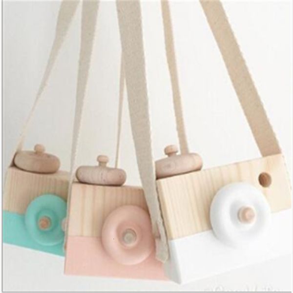 Telecamere giocattolo Giocattoli per fotocamere in legno Simpatici nordici appesi Giocattolo per bambini Regalo Decorazioni per la stanza Manufatti per l'arredamento Giocattoli in legno per bambini 10 * 8 * 5,5 cm 230307