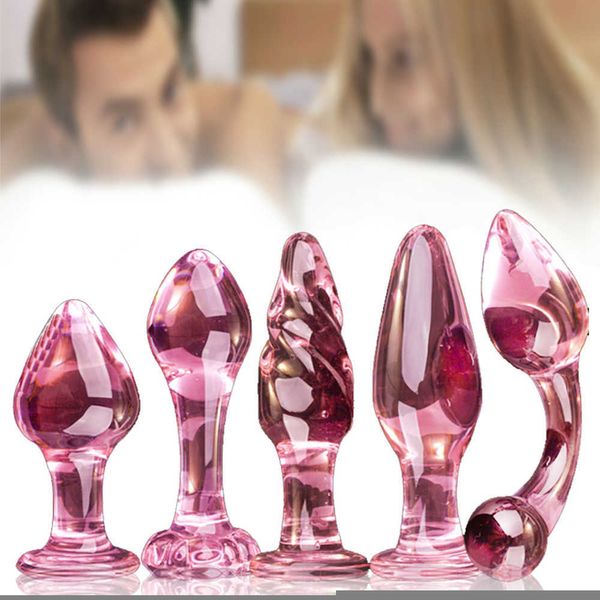 Anal Toys Glass Butt Plug Plug Sex Tooys para homens jogos de sexo de dilatador anal para casal lésbica feminina masturba brinquedos sexuais para adultos 18 sex shop L230306