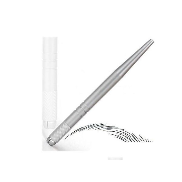 Andere Tattoo-Zubehör Großhandel100 Stück Sier Professionelle Permanent Make-up Stift 3D Stickerei Manuelle Augenbraue Microblade Drop Lieferung H Dhqgi