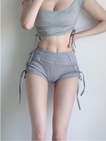 Frauen Shorts Koreanische Sexy 2023 Sommer Spirng Mode Frauen Stricken Elastizität Europa Schlank Kordelzug Tops Mädchen Weibliche U052