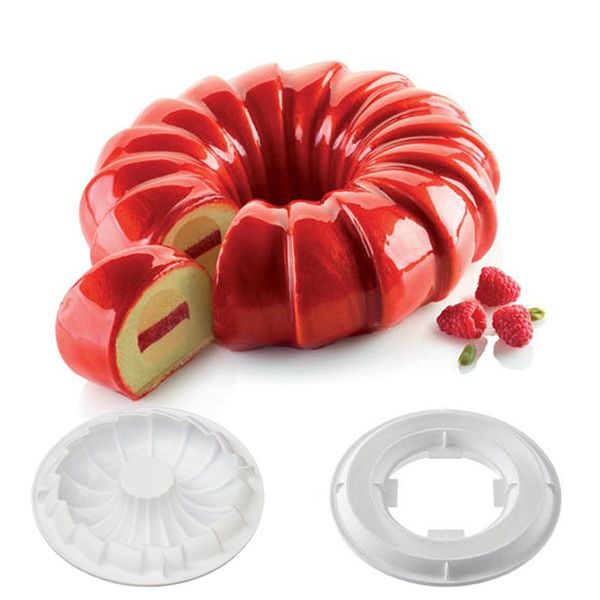 Strumenti per torte 1 set stampi in silicone rotondi REDTAIL stampo per pirofila decorazione per mousse al cioccolato dessert