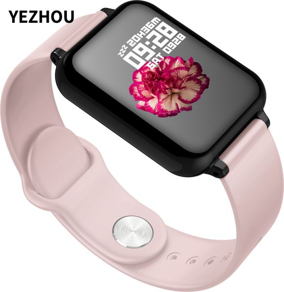YEZHOU2 B57 donna business Smart Watch Impermeabile Fitness Tracker Sport per IOS Android Phone Smartwatch Cardiofrequenzimetro Funzioni di pressione sanguigna per uomo