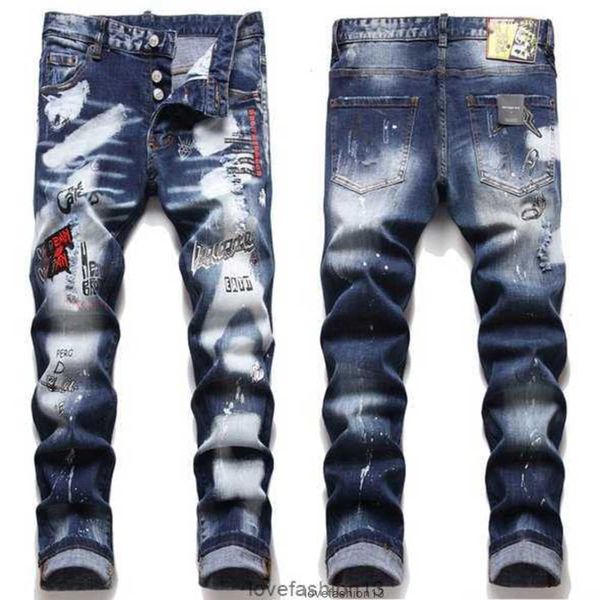 jeans bootcut Jeans neri Pantaloni da moto in denim lavato slim fit moda uomo Pantaloni con pannelli anca