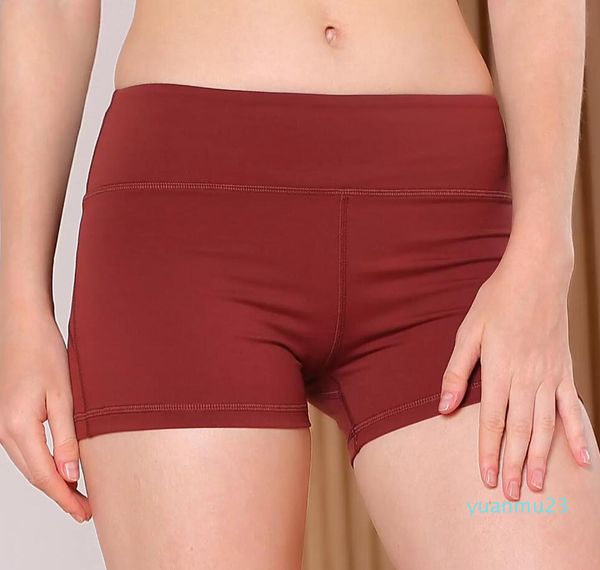 Yoga Kurze Hosen Sommer Heiße Frauen Casual Hohe Elastische Taille Enge Fitness Dünne Dünne Shorts Einfarbig Weibliche Mädchen Übung shorts 45