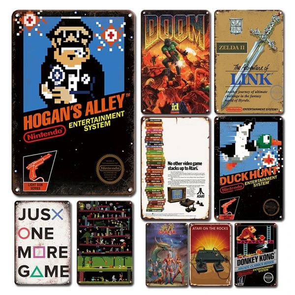 Kişiselleştirilmiş Gamer Odası Dekor Metal Poster Teneke İşaret Vintage Oyun Metal Plaka Retro Man Mağara Oturma Odası Ev Dekor Plakası 30x20cm W03