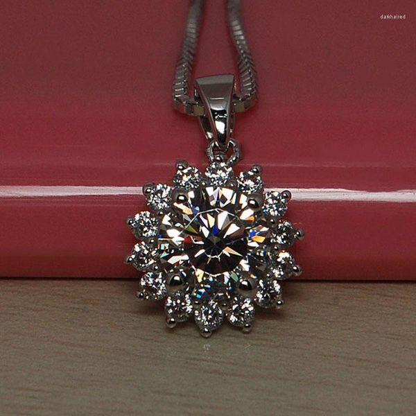 Цепи ювелирные изделия 18K Золото Моссанитское бриллиантовое ожерелье с сертификатом 007
