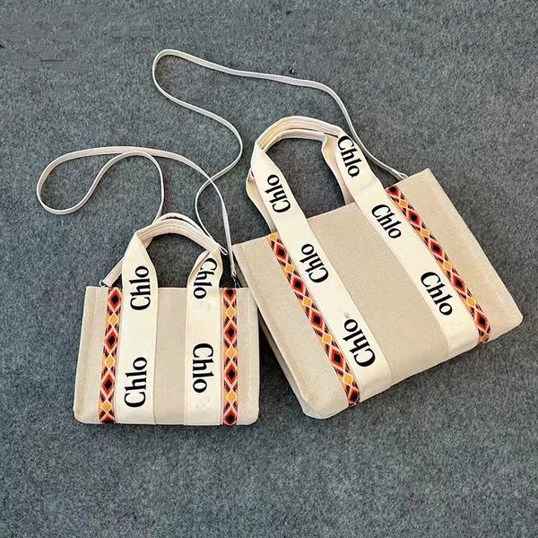 Bolsas femininas bolsa de compras woody shopping bolsa de alto nylon hobo moda linho lamar grandes bolsas de praia designer de luxo viagens de ombro crossbody bolsas cáqui