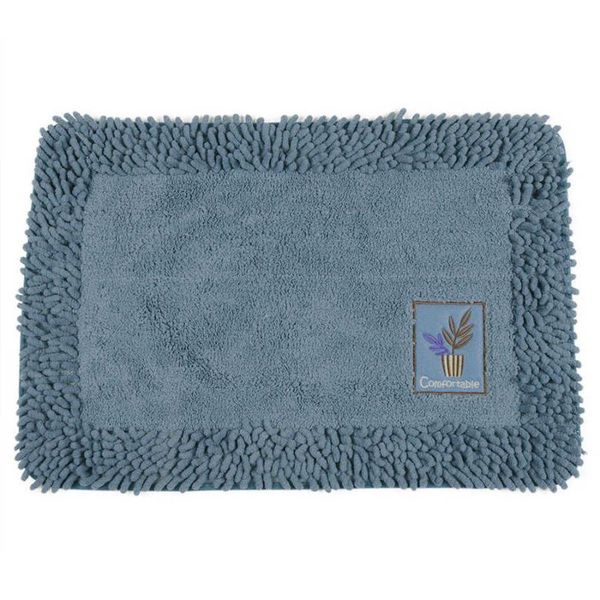 Tapetes de banho simples e elegante algodão chenille tapete macio tapete de tapete respirável suporte confortável lavável lavagem de máquina lavável