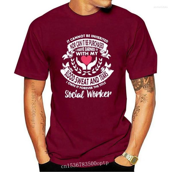 Camisetas masculinas para sempre o título Camiseta engraçada do assistente social para homens T-shirt Homme Homme Manga longa Tshirt