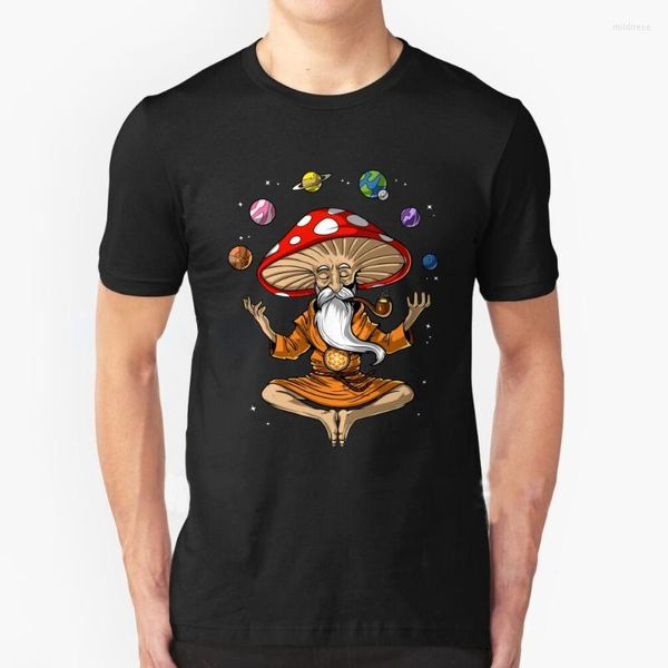 Camisas de T Men Camisetas Mágicas Cogumelos Tamart Mushroom Buda Artilha