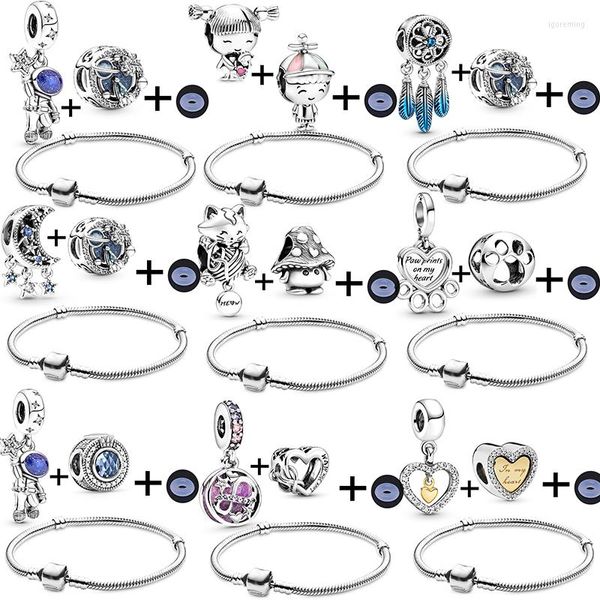 Braccialetti con ciondoli Bracciale per ragazza ragazzo Braccialetti per donna Perle di vetro di Murano Fit Regalo di gioielli Femme originale Offerta speciale