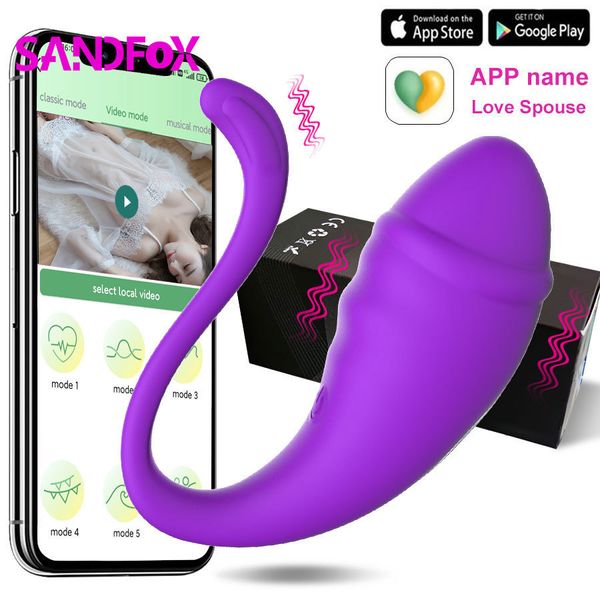 Vibradores Vibradores Bluetooth G Spot Dildo Vibrador para Women App Controle Remoto Remoto O ovo vibratório do clitóris de ovo Estimular brinquedos sexuais adultos 230307