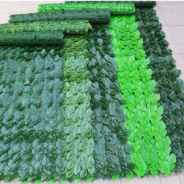 Fiori decorativi 3M Simulazione Pianta Artificiale Ravanello verde Foglia Recinzione Privacy Cortile Muro Soggiorno Sfondo Decation