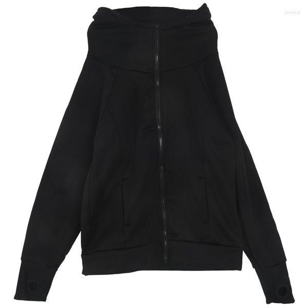 Мужские толстовины повседневная мода Slim Fit Sexy Top Dosement Comeled Jackets Coats - Black xxl