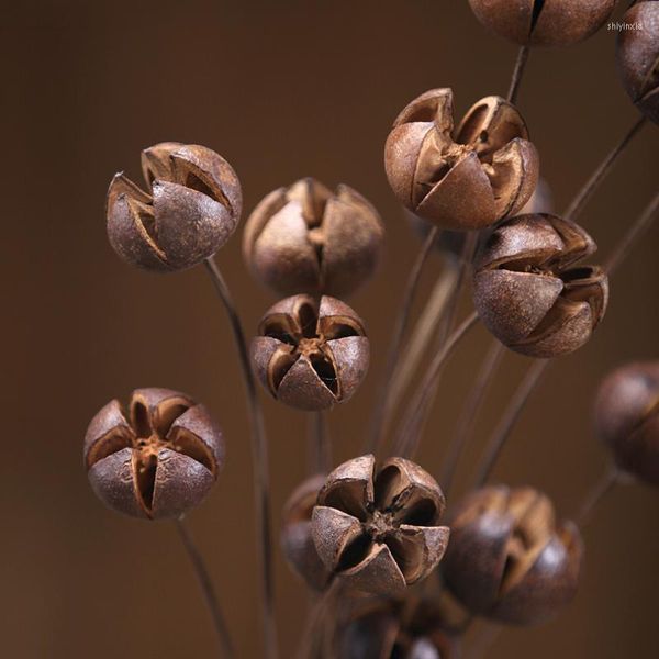 Dekorative Blumen, 3 Stück, Metall, Eisenzweig, braun, getrocknete Pflanzen, künstliche Blumen, Wohnzimmer, trocken, echte Heimdekoration, Arrangement