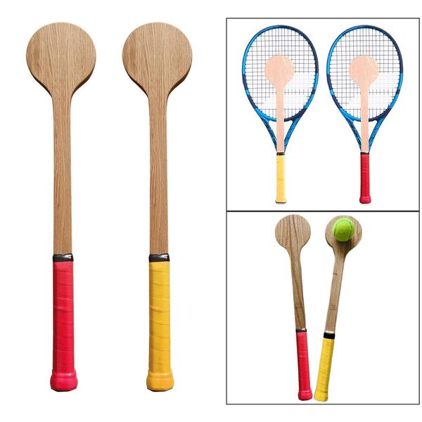 Tennis Rackets Tennis Spot spot Racket de madeira Tennis Swing Training Racket Precisão Practice Batting Batting Equipamento de equipamento 230307