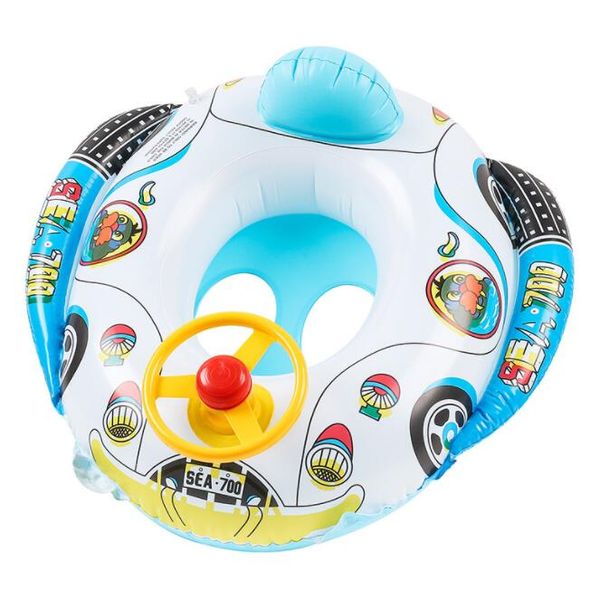 Aufblasbare Baby schwimmt Kleinkind Schwimmbecken Sitz Boot Schlauch Ring Auto Sonnenschutz Wassersport Schwimmbad Cartoon Tragbare Kinder Badesitze Lustiges Wasserspielzeug