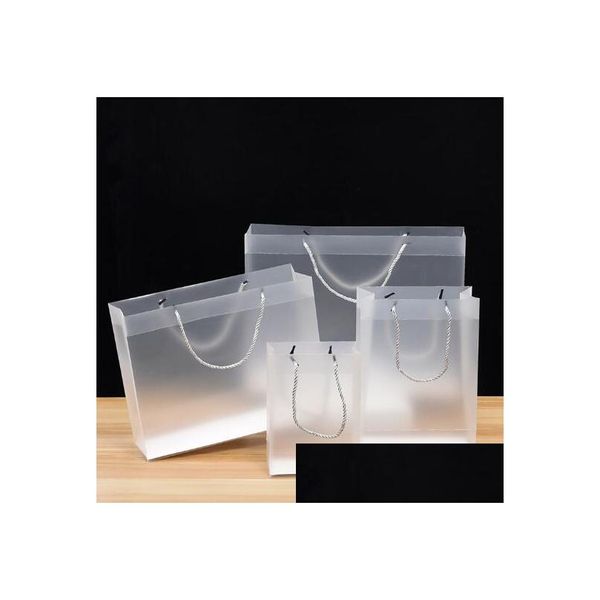 Bolsa de embalagem Bolsa PVC Bolsa Publicidade Gift Shop Bag PP transparente Plastic Drop Drop Drop Office School Business Industrial DHZ2E