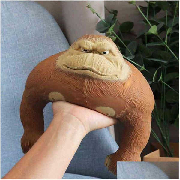 Forniture per giocattoli di Natale Big Nt spugnoso Squishy Fidget Orangutan Tt Influencer Scimmia elastica Anti per annunci e bambini Morbido regalo divertente Dhchi