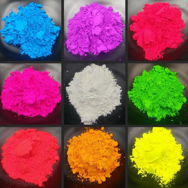 Tırnak parıltı 10g/torba floresan tozu sanat neon floresan pigment etkisi Shinny Ultraviyole ışık fosfor dekorasyon tozu