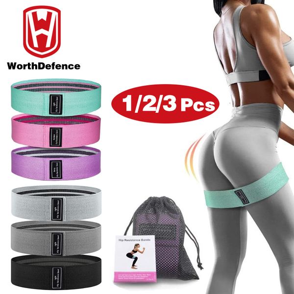 Fasce di resistenza Worthdefence 123PCS Set di gomma elastica per donna Fitness Palestra Casa Stivaletti Fascia Hip Circle Expander Allenamento 230307