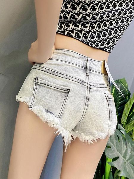 Jeans da donna Wind Girl Super Shorts a vita bassa Design Feeling Frangia Abbigliamento esterno sexy Pantaloni in denim a un punto