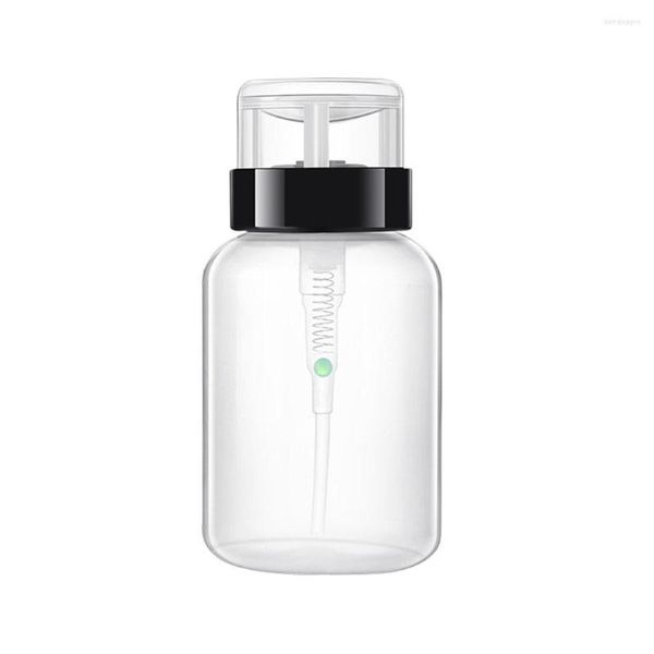 Bottiglie di stoccaggio Flacone da viaggio da 200 ml Pompa per rimuovere lo smalto per unghie Dispenser contenitore vuoto Cosmetico in plastica