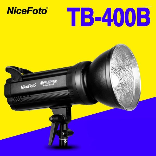 Teste flash NiceFoto TB-600B 600W Studio Tempo di riciclo rapido TB 600B Professione Pografia Lampada luminosa Pulsante a sfioramento