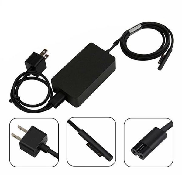 Conectores de cabos de computador 44W 65W Supply de cabo de alimentação para Microsoft Surface Pro 4/5/6 Adaptador CAIXO ADAPTADOR CA para o livro de superfície 13.5 