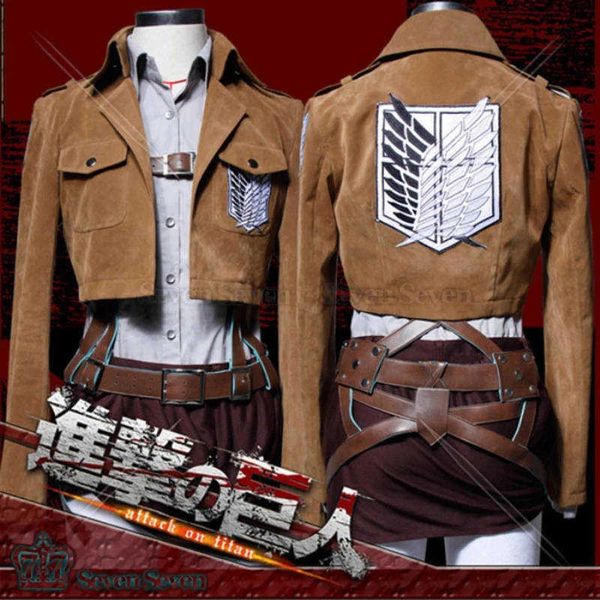 Аниме костюмы атака на Titan Cosplay Come Shingeki no Kyojin Mikasa Ackerman Shalf