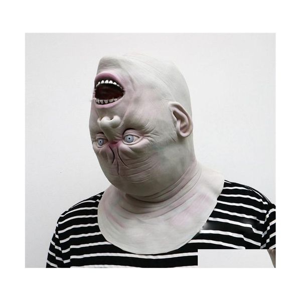 Partymasken Halloween Reverse Old Man Kopfmaske Zombie Latex Bloody Scary Alien Devil Fl Face Kostüm Cosplay Prop 220915 Drop Deliv Dhfxj