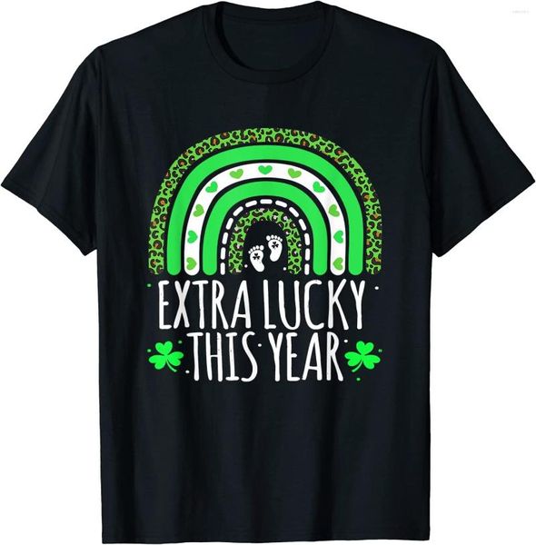 Erkek Tişörtleri St Pattys Gebelik Duyurusu Patricks Günü Hamile T-Shirt