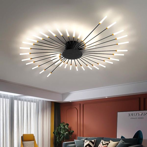 Lampadari Fuochi d'artificio Illuminazione a sospensione in cristallo con luce a LED per soggiorno Camera da letto Lampadario a soffitto per la casa Apparecchio decorativo per interni Lampadari