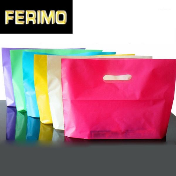 Buste per la spesa in plastica vuote da confezione regalo per imballaggi in boutique Scatola per vestiti/regali/cosmetici con logo personalizzato da 50 pezzi1