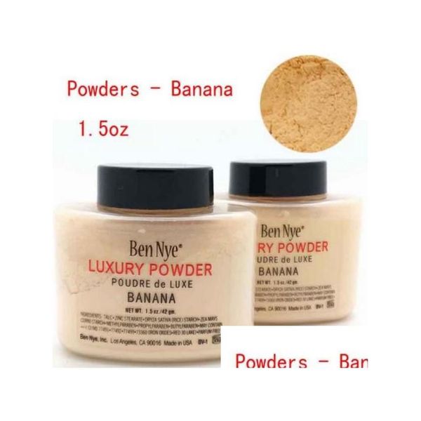 Pó de face ben nye luxo 42g 1,5 oz novo natural à prova d'água natural Banana iluminada por longa entrega de gotas de saúde beleza dhvje